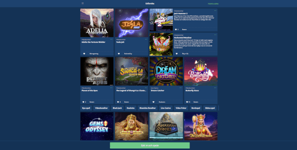 spelutbudet på Hajper Casino